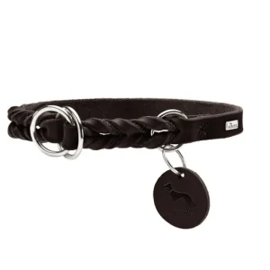 Abverkauf HUNTER Dressurhalsband Solid Education dunkelbraun 60